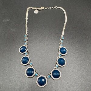 Elegant Blue and Silver Necklace